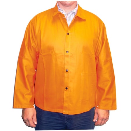 FR Cotton Welding Jacket, 9oz Orange Sateen, 3X-Large